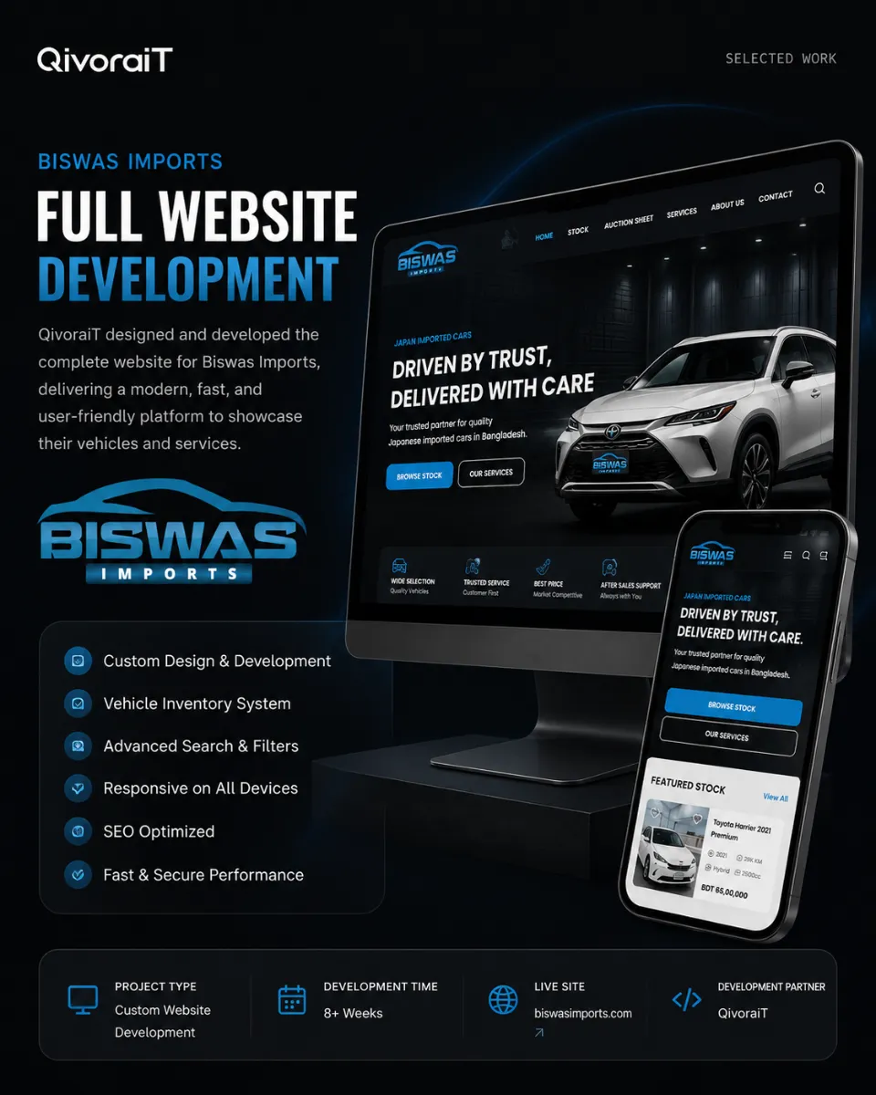 Biswas Imports — Full Website Development