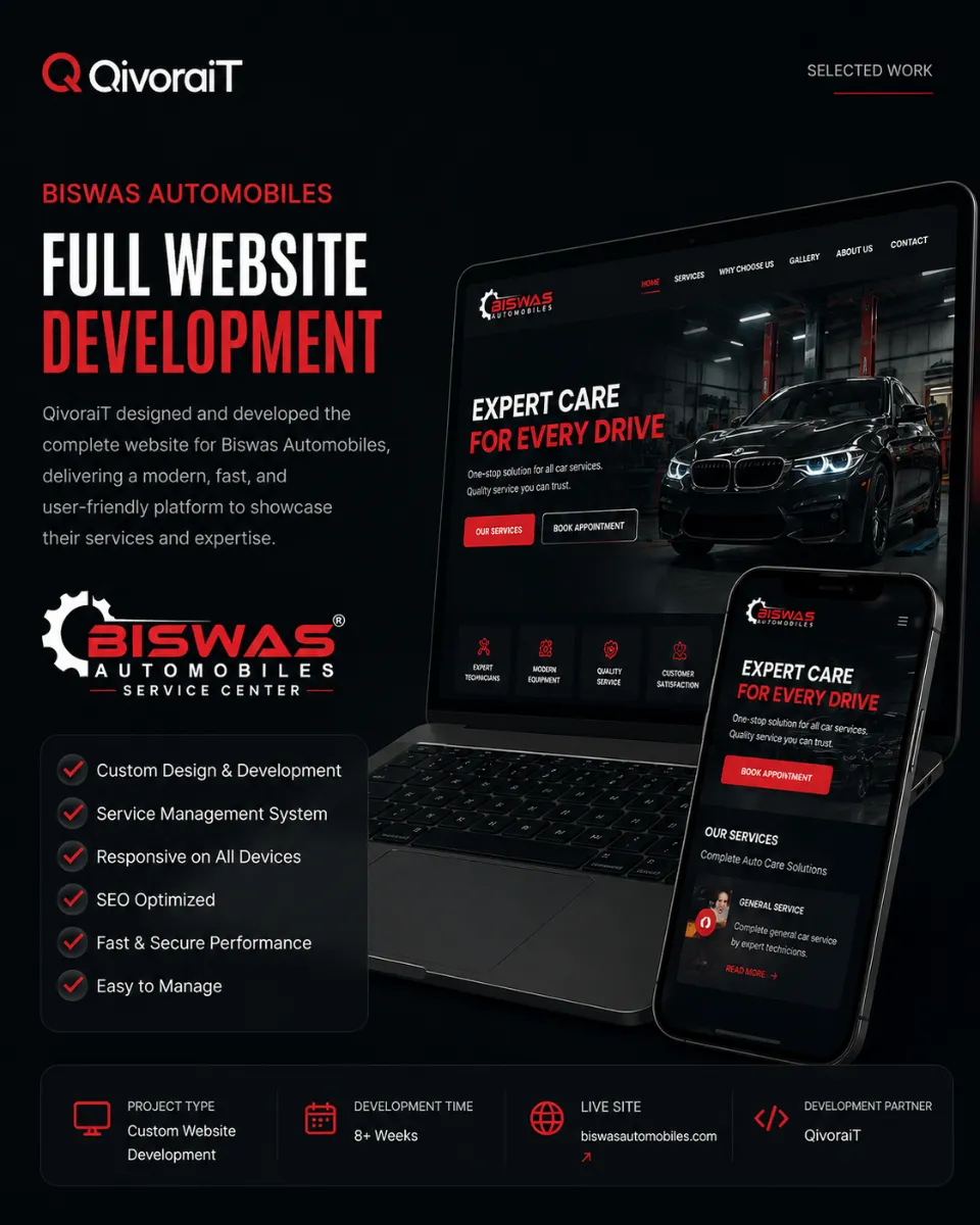 Biswas Automobiles: Next-Gen Web Development For a Car Service Centre